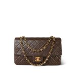 Brown Lambskin Quilted Single Flap GHW - Image 10