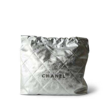 23P Silver Metallic 22 Hobo Bag Medium Aged Silver Hardware