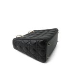 Black Lambskin Cannage Lady Dior Medium - Image 7
