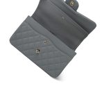 20C Grey Caviar Quilted Jumbo Classic Flap Light Gold Hardware - Image 12