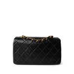 Black Lambskin Quilted CC Full Flap Bag Gold Hardware - Image 3