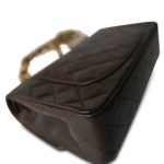 Dark Brown Lambskin Quilted Classic Flap Small Gold Hardware - Image 7