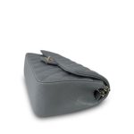 20C Grey Caviar Quilted Jumbo Classic Flap Light Gold Hardware - Image 6