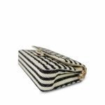 Ivory/Black Striped Coco Sailor Pearl Classic Flap GHW - Image 9