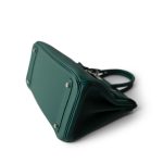 Birkin 30 Malachite Togo Palladium Plated C Stamp - Image 11