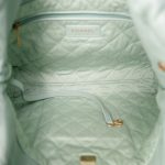 23P Light Green Calfskin Quilted 22 Hobo Bag Small - Image 15