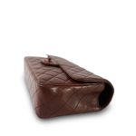 Vintage Brown Lambskin Quilted Single Flap Medium Tortoiseshell Hardware - Image 7