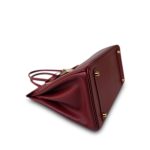 Birkin 30 Rouge Box Calfskin Gold Plated F Square Stamp - Image 11