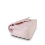 22S Light Pink Caviar Quilted Classic Flap Small Light Gold Hardware - Image 7