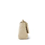 20A Light Beige Goatskin Quilted 19 Flap Small Mixed Hardware - Image 4