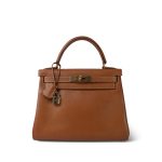 Kelly 28 Retourne Gold Courchevel Gold Plated (Y) Stamp