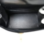 Mini Kelly 20 Black Box Calfskin Gold Plated P Circle Stamp - Image 18