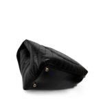 Black Chevron Calfskin Coco Handle Flap Medium (Old Small) Aged Gold Hardware - Image 10