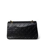 Vintage Black Lambskin Quilted Classic Flap Bag Medium GHW - Image 3