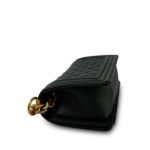 Black Caviar Quilted Boy Bag Small Aged Gold Hardware - Image 7