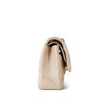 21S Pearly Beige Calfskin Classic Flap Medium Light Gold Hardware - Image 6