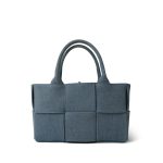 Bottega Veneta Blue Denim Intrecciato Mini Arco Tote - Image 5