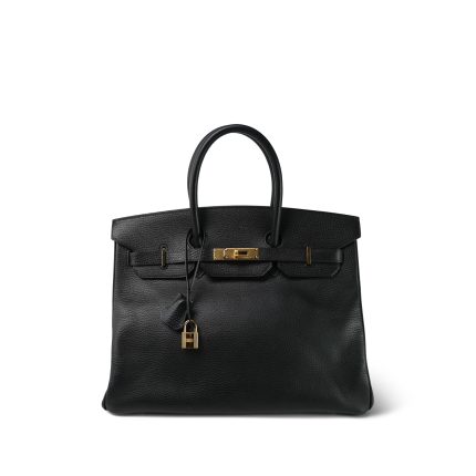 Birkin 35 Black Ardennes Gold Plated [G] Stamp