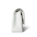 White Caviar Quilted Classic Flap Medium Silver Hardware - Image 8
