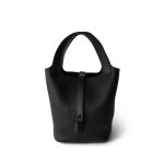 Picotin Lock 18 Noir Monochrome Taurillon Clemence Z Stamp