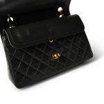 Vintage Green/Grey Lambskin Quilted Classic Flap GHW - Image 15