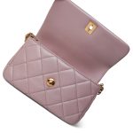 24P Pearly Pink Charm Single Flap Aged Gold Hardware - Image 12