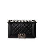 Black Boy Bag Lambskin Quilted Small Ruthenium Hardware - Image 2