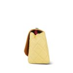 21P Yellow Lambskin Quilted Cocovado Flap Bag Mixed Fibers Chain LGHW - Image 7