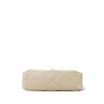 20A Light Beige Goatskin Quilted 19 Flap Small Mixed Hardware - Image 5