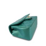 22A Iridescent Green Lambskin Quilted Mini Rectangular Single Flap LGHW - Image 8