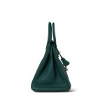 Birkin 30 Malachite Clemence Palladium Plated R Stamp - Image 11