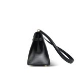 Mini Kelly 20 Black Box Calfskin Gold Plated P Circle Stamp - Image 8