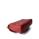 Red Lambskin Quilted Single Flap Chain Leather Link Bag - Image 12