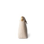 Ivory Canvas Camellia Bucket Bag Gold Hardware - Image 8