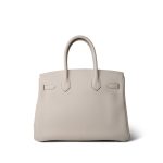 Birkin 30 Craie Togo Palladium Plated C Stamp - Image 8