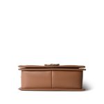 21K Caramel Caviar Quilted Boy Bag Medium Light Gold Hardware - Image 10