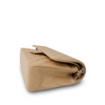 Beige Clair Caviar Quilted Classic Flap Medium Silver Hardware - Image 4