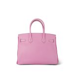 Birkin 30 Bi Color Bubblegum Chèvre Pink Palladium Plated P Square Stamp - Image 3
