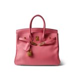 Birkin 25 Rose Azalee Swift Gold Plated A Stamp - Image 9