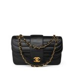 Black Horizontal Mademoiselle Multi Flap Bag GHW - Image 13