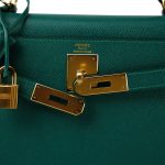 Kelly 28 Malachite Epsom Gold Plated R Square Stamp - Image 13