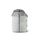 White/Black Terry Cloth Quilted CC Beach Tote with Towel Set - Image 12
