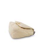 20A Light Beige Goatskin Quilted 19 Flap Small Mixed Hardware - Image 6