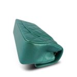 22A Iridescent Green Lambskin Quilted Mini Rectangular Single Flap LGHW - Image 9