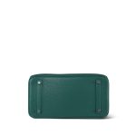 Birkin 30 Malachite Clemence Palladium Plated R Stamp - Image 12