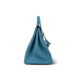 Birkin 35 Bleu Jean Togo Gold Plated N Square Stamp - Image 9