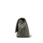 19B Dark Silver Calfskin Small XXL Travel Flap Bag - Image 2