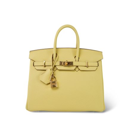 Birkin 25 Jaune Poussin Togo Gold Plated Z Stamp