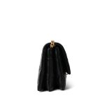Black Lambskin Quilted Pillow Crush Single Flap Bag Aged Gold Hardware - Image 11