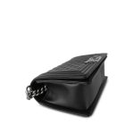 Black Caviar Quilted Boy Bag Old Medium Ruthenium HW - Image 3